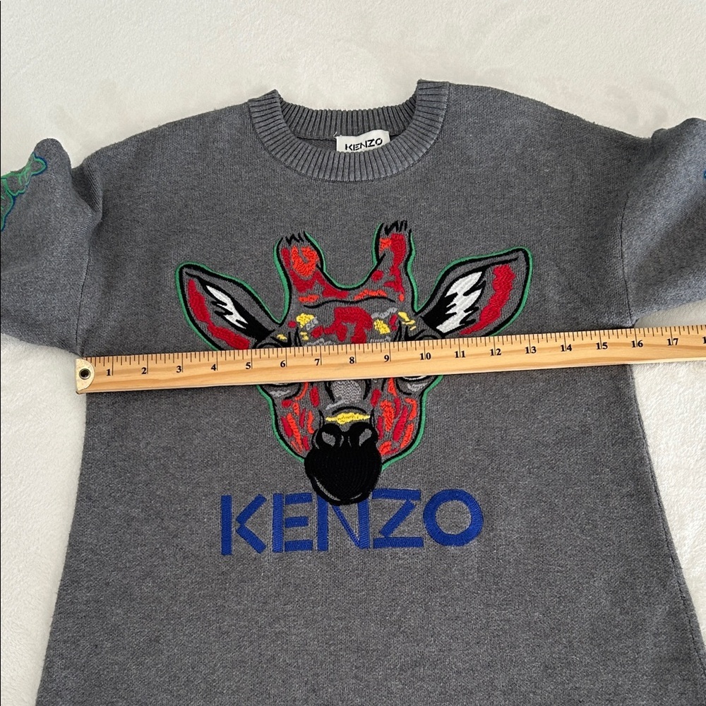 Kenzo Kids Knitted Giraffe Jungle Junior Girl Collection Sweater Dress. Sz 10 - Picture 9 of 13